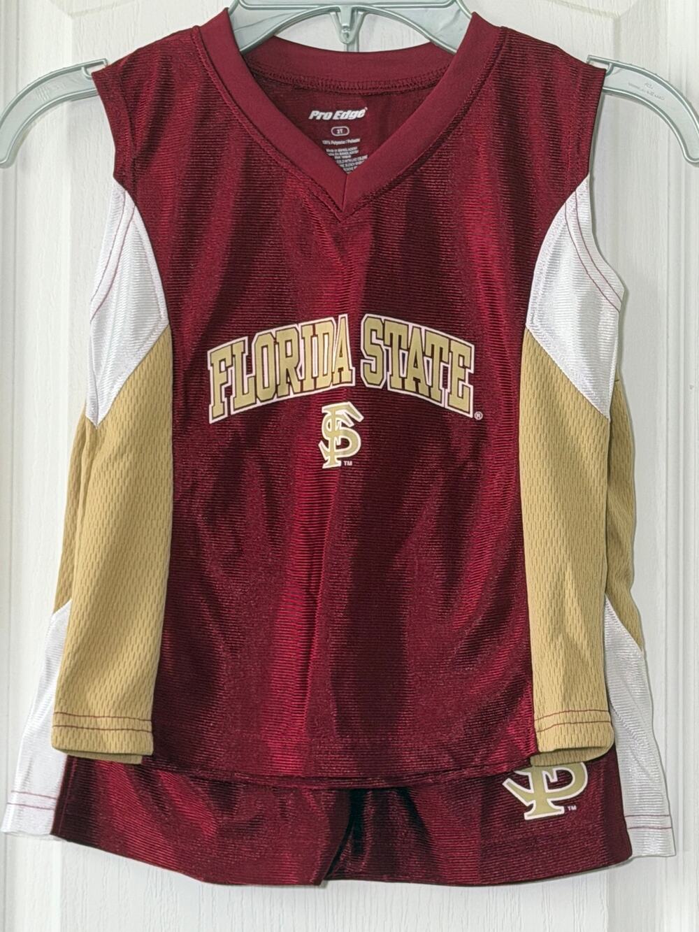 ProEdge Florida State Seminoles (FSU) Basketball Jersey & Shorts Set Size 2T